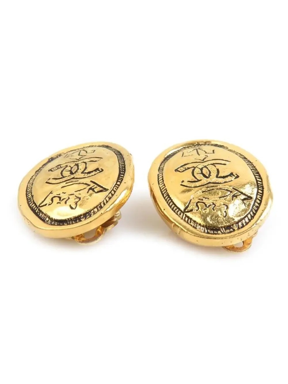 Auth Chanel Cc Logo Clip On Earrings #293943C28B